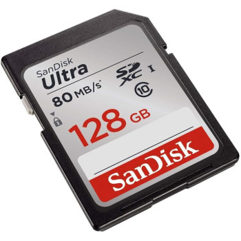 SanDisk Ultra 128 GB SDXC Class 10 Memory Card up to 80 Mbps