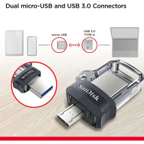 Sandisk 256 Gb Otg-Enabled M3.0 Ultra Dual Drive - Sddd3-256G-G46