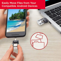 Sandisk 256 Gb Otg-Enabled M3.0 Ultra Dual Drive - Sddd3-256G-G46