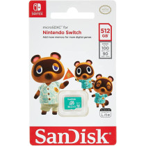 SanDisk 512GB microSDXC UHS-I card for Nintendo Switch 512GB, 100MB/s read; 90MB/s write - SDSQXAO-512G-GN3ZN