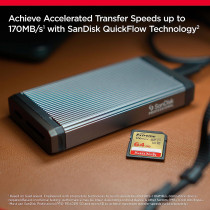 SanDisk 64GB Extreme SDXC card + RescuePRO Deluxe, up to 170MB/s, UHS I, Class 10, U3, V30 SDSDXV2 064G GNCIN, Black