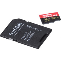Sandisk Extreme Pro Microsdhc Memory Card Plus Sd Adapter Up To 100 Mb/S, Class 10, U3, V30, A1-32Gb Sdsqxcg-032G