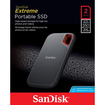 SanDisk 2TB Extreme Portable External SSD - USB-C, USB 3.1 - SDSSDE60-2T00-G25