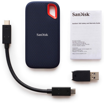 SanDisk 2TB Extreme Portable External SSD - USB-C, USB 3.1 - SDSSDE60-2T00-G25