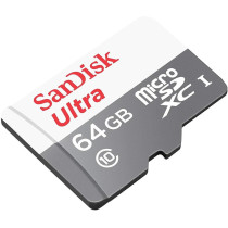 SanDisk Ultra UHS-I Class 10 microSDXC Card, 64 GB, SDSQUNS-064G-GN3MN