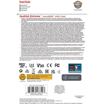 SanDisk Extreme microSD UHS I card for Gaming, A2 Certification for faster game loads, 190MB/s Read, 90MB/s Write SDSQXAA 128G GN6GN, Red/Gold, ham_n13_00121583, 128GB Gaming