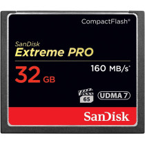 Sandisk Extreme Pro 32 Gb 160 Mb/S Compact Flash Memory Card - Black/Gold/Red