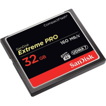 Sandisk Extreme Pro 32 Gb 160 Mb/S Compact Flash Memory Card - Black/Gold/Red
