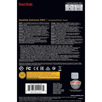 Sandisk Extreme Pro 32 Gb 160 Mb/S Compact Flash Memory Card - Black/Gold/Red