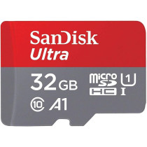 SanDisk 32GB Ultra microSDHC UHS-I Memory Card with Adapter - 98MB/s, C10, U1, Full HD, A1, Micro SD Card - SDSQUAR-032G-GN6MA