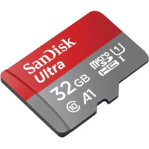 SanDisk 32GB Ultra microSDHC UHS-I Memory Card with Adapter - 98MB/s, C10, U1, Full HD, A1, Micro SD Card - SDSQUAR-032G-GN6MA