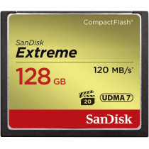 SanDisk Extreme 128 GB UDMA7 CompactFlash Card - Black/Gold