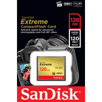 SanDisk Extreme 128 GB UDMA7 CompactFlash Card - Black/Gold