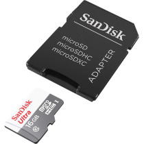 SanDisk Ultra Micro SD Card Android - Class 10-16GB with Adaptor - SDSQUNS-016G-GN3MA