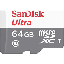 SanDisk 64 GB Class 10 Ultra Android MicroSDHC Memory Card and SD Adapter