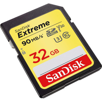 Sandisk Extreme &nbsp;Sdsdxve-032G-Gncin 32 GB Sdhc Class 10 U3 V30 Memory Card , Yellow