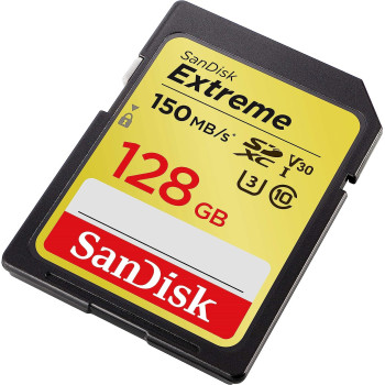 Sandisk Extreme Sdxc Card 128 Gb 150 Mb/S V30 Uhs-I U3 - Sdsdxv5-128G-Gncin