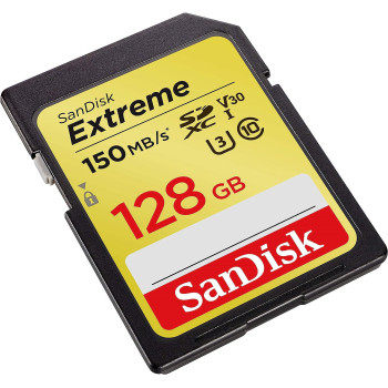 Sandisk Extreme Sdxc Card 128 Gb 150 Mb/S V30 Uhs-I U3 - Sdsdxv5-128G-Gncin