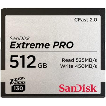SanDisk SDCFSP 512G-G46D Extreme Pro 512GB CFast 2.0 Memory Card