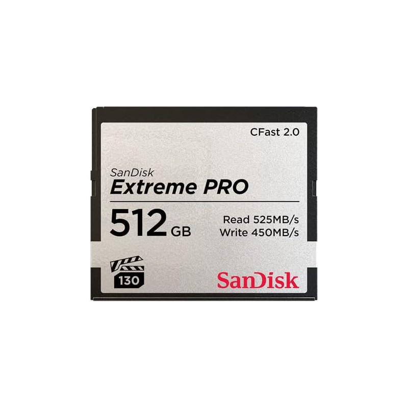SanDisk SDCFSP 512G-G46D Extreme Pro 512GB CFast 2.0 Memory Card