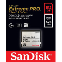 SanDisk SDCFSP 512G-G46D Extreme Pro 512GB CFast 2.0 Memory Card