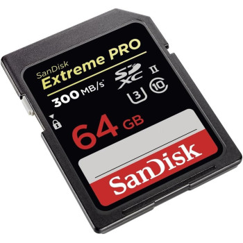 Sandisk Extreme Pro SD 64 Gb,300 Mb/s,C10,UHS-II,U3 - SDSDXPK-064G-GN4IN