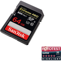 Sandisk Extreme Pro SD 64 Gb,300 Mb/s,C10,UHS-II,U3 - SDSDXPK-064G-GN4IN