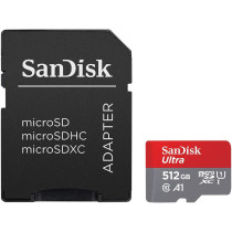 SanDisk Ultra Android micro SDXC UHS-I Speicherkarte 512 GB + Adapter (F¼r Smartphones und Tablets, A1, Class 10, U1, Full HD-Videos, bis zu 100 MB/s Lesegeschwindigkeit) 10 Jahre Garantie