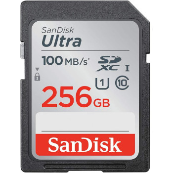 SanDisk 256GB Ultra SDXC UHS-I Memory Card - 100MB/S, C10, U1, Full HD, SD Card - SDSDUNR 256GB SDSDUNR-256G-GN6IN