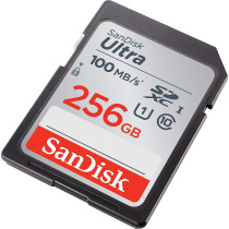 SanDisk 256GB Ultra SDXC UHS-I Memory Card - 100MB/S, C10, U1, Full HD, SD Card - SDSDUNR 256GB SDSDUNR-256G-GN6IN