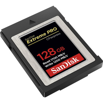 SanDisk Extreme PRO CFexpress Speicherkarte Typ B 128 GB (Lesegeschwindigkeiten bis 1700 MB/s, f¼r RAW 4K-Video, XQD-Kompatibilit, RescuePro Deluxe Wiederherstellung Software)