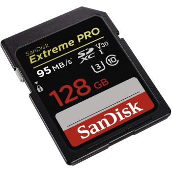 SanDisk Extreme PRO SDXC Memory Card up to 95 MB/s, Class 10, U3, V30-128GB