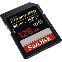 SanDisk Extreme PRO SDXC Memory Card up to 95 MB/s, Class 10, U3, V30-128GB