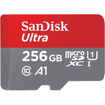 SanDisk Ultra Android microSDXC 256GB + SD Adapter + Memory Zone App 100MB/s A1 Class 10 UHS-I - SDSQUAR-256G-GN6MA