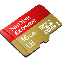 SanDisk Extreme 16 GB microSDHC Class 10 Memory Card up to 90 Mbps with U3 Ratings