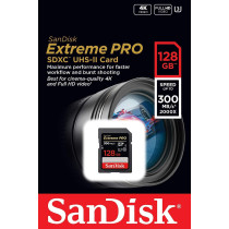 SanDisk Extreme PRO 32 GB up to 300MB/s UHS-II Class 10 U3 SDHC Memory Card