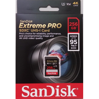 Sandisk 256Gb Extreme Pro Sdxc Memory Card Up To 95 Mb/S, Class 10, U3, V30-Sdsdxxg-256G-Gn4In