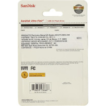 Sandisk Ultra Flair USB Flash Drive, 64 GB, Silver (SDCZ73-064G-A46)