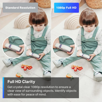 TP-Link Tapo Pan/Tilt Security Camera for Baby Monitor, Pet Camera w/Motion Detection, 1080P, 2-Way Audio, Night Vision, Cloud SD Card Storage, Works with Alexa Google Home (Tapo C200)