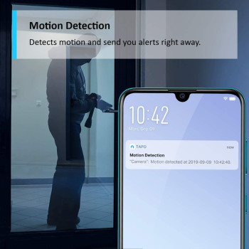 TP-LINK Tapo Pan/Tilt Smart Security Camera, Indoor CCTV, 360 Rotational Views, Works with AlexaGoogle Home, No Hub Required, 1080p, 2-Way Audio, Night Vision, SD Storage, Device Sharing(Tapo C200)