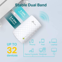 Tp-Link Ac750 Wifi Extender, Covers Up To 1200 Sq.Ft And 20 Devices Up To 750Mbps| Dual Band Wifi Range Extender, Wifi Booster To Extend Range Of Wifi Internet Connection (Re220)