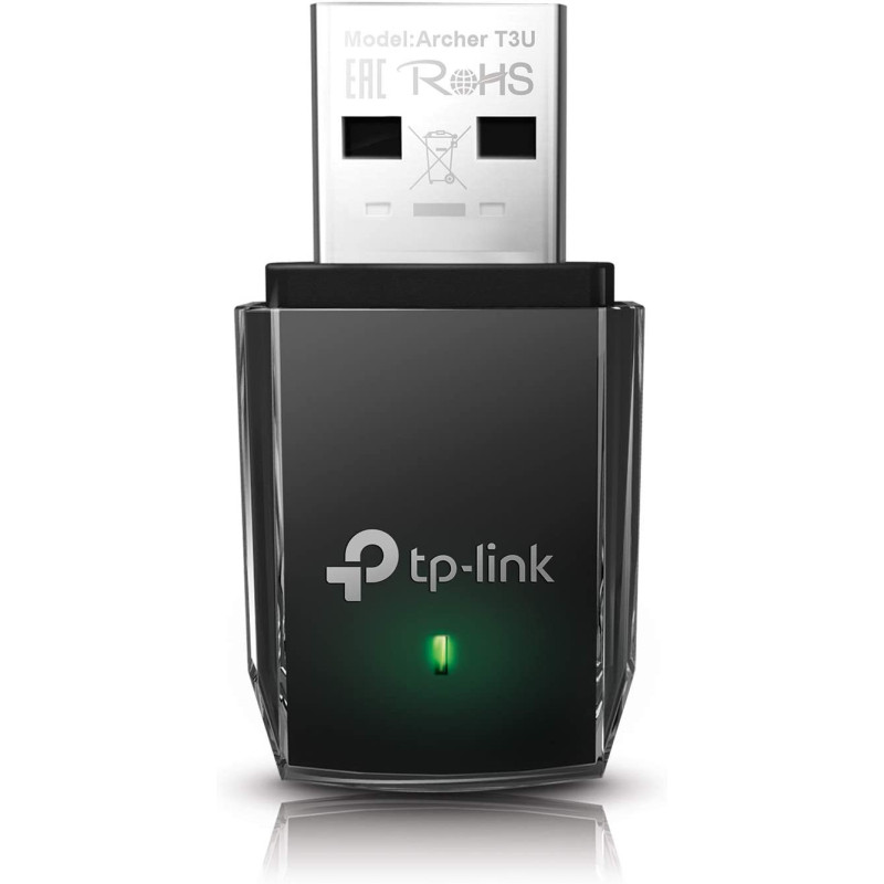 TP-Link AC1300 USB WiFi Adapter(Archer T3U)- 2.4G/5G Dual Band Wireless Network Adapter for PC Desktop, MU-MIMO WiFi Dongle, USB 3.0, Supports Windows 11, 10, 8.1, 8, 7, XP/Mac OS X 10.9-10.14