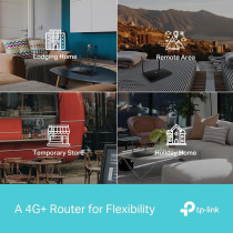 TP-Link Archer MR600 4G+ Cat6 AC1200 Wireless Dual Band Gigabit Router, 4G+ Router, 1200Mbps Wireless Speed, 2 — 4G LTE Antennas, 1x WAN + 3x LAN Gigabit Ports, Plug and play,