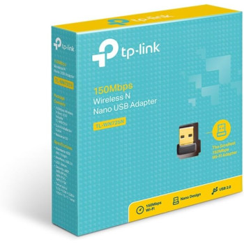 TP-Link USB Wifi Adapter for PC N150 Wireless Network Desktop - Nano Size Dongle Compatible with Windows 10/7/8/8.1/XP/ Mac OS 10.9-10.15 Linux Kernel 2.6.18-4.4.3 (TL-WN725N)