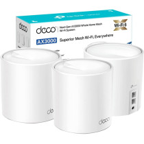 TP-Link Deco X60 AX3000 Whole Home Mesh Wi-Fi 6 System, Up to 7,000 Sq ft Coverage, 1 GHz Quad-Core CPU, Compatible with Amazon Alexa, HomeShield Security, Pack of 3