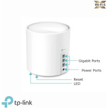 TP-Link Deco X50 AX3000 Whole Home AI-Driven Mesh Wi-Fi 6 System, Dual-Band with Gigabit Ports, Coverage up to 6,500 ft2, Connect up to 150 devices, 1 GHz Dual-Core CPU, HomeShield Security, Pack of 3