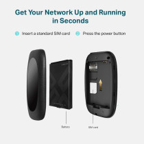 TP Link 4G LTE 150Mbps Mobile Wi Fi M7200 Mobile Hot Spot, Plug n Play 150Mbps 4G FDD/TDD LTE, Upto 10 devices, 2000mAh battery Compatible with all Sim Cards, Black