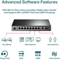 TP-Link 8 Port Gigabit Ethernet Network Switch 8 Port PoE+ TL-SG1210P