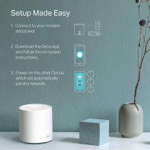 TP Link AX1800 Whole Home Mesh Wi Fi System Next Gen Wi Fi 6 Replaces Routers and WiFi Extenders Parental Control Works with Alexa Deco X203Pack, White, Deco X20(3-pack), medium