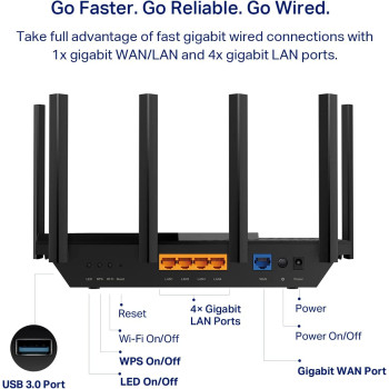 TP-Link AXE5400 Tri-Band WiFi 6E Router (Archer AXE75)- Gigabit Wireless Internet Router, ax Router for Gaming, VPN Router, OneMesh, WPA3